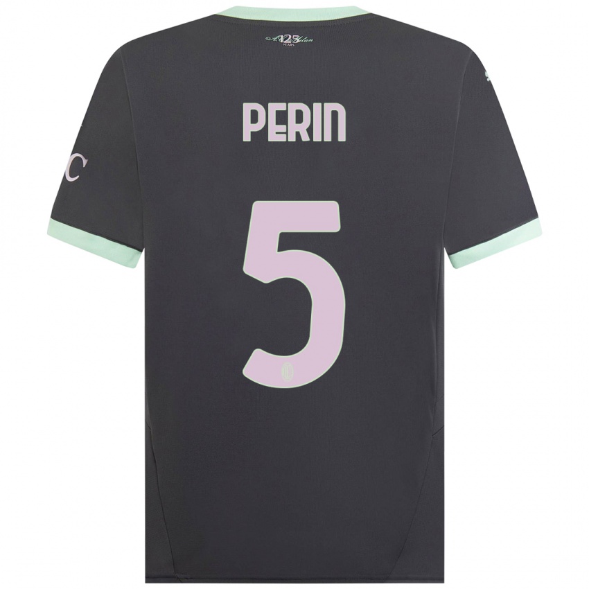 Criança Camisola Ernesto Perin #5 Cinzento Terceiro 2024/25 Camisa