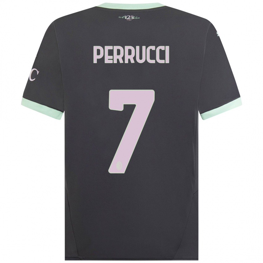 Criança Camisola Vincenzo Perrucci #7 Cinzento Terceiro 2024/25 Camisa