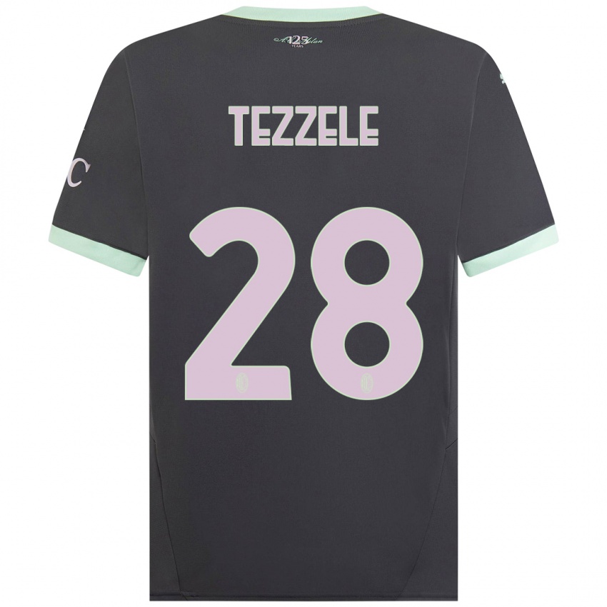 Criança Camisola Matteo Tezzele #28 Cinzento Terceiro 2024/25 Camisa