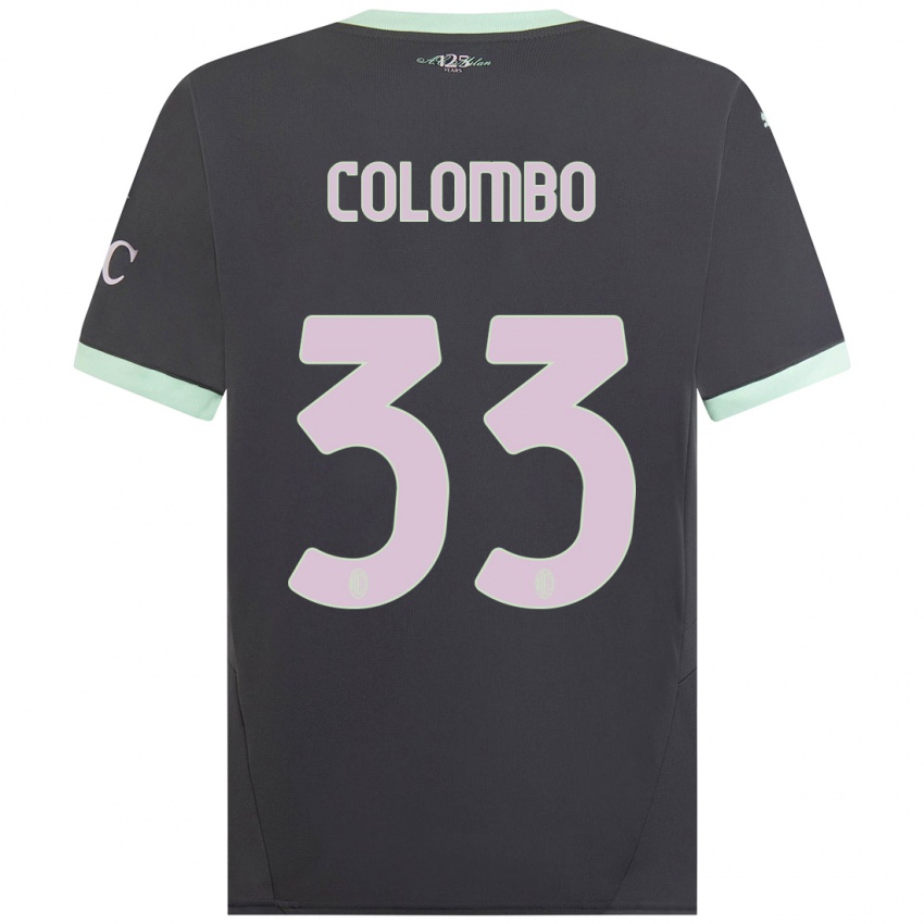 Criança Camisola Federico Colombo #33 Cinzento Terceiro 2024/25 Camisa