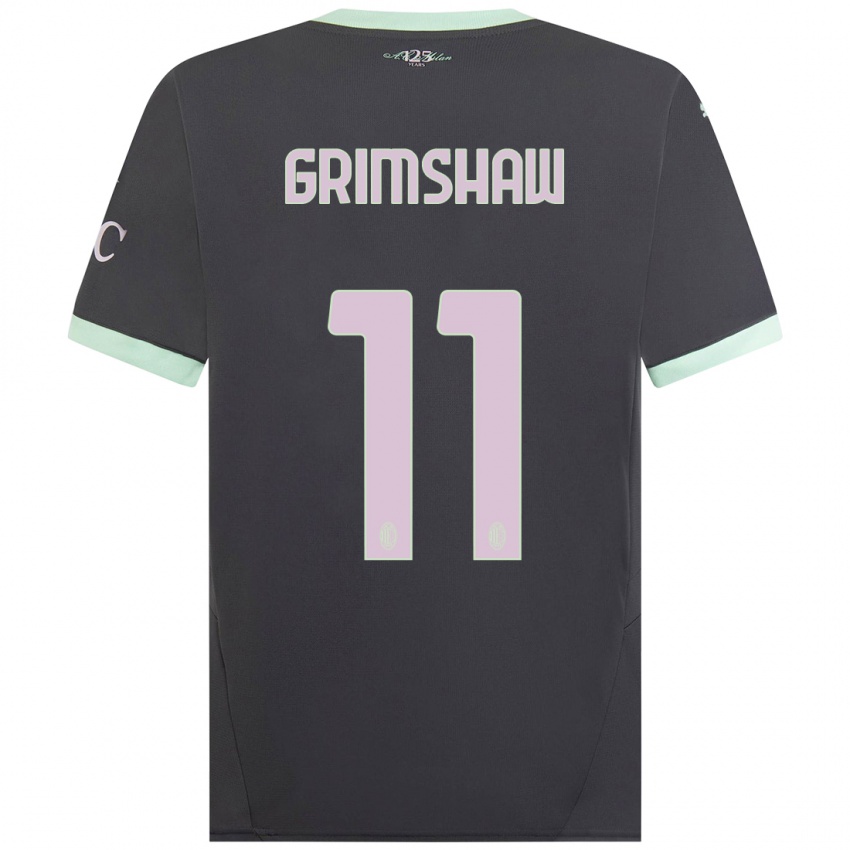 Criança Camisola Christy Grimshaw #11 Cinzento Terceiro 2024/25 Camisa