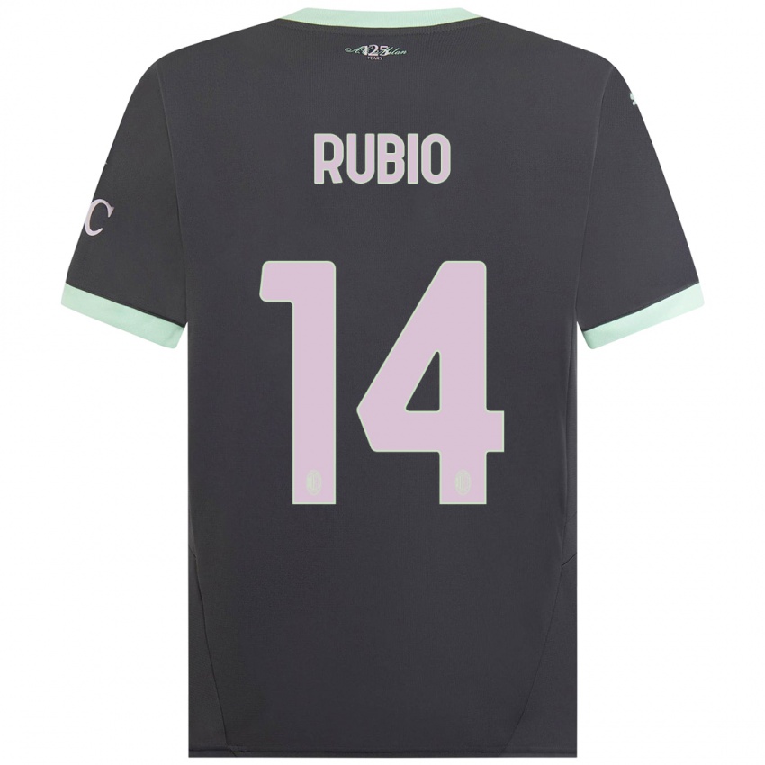 Criança Camisola Silvia Rubio #14 Cinzento Terceiro 2024/25 Camisa