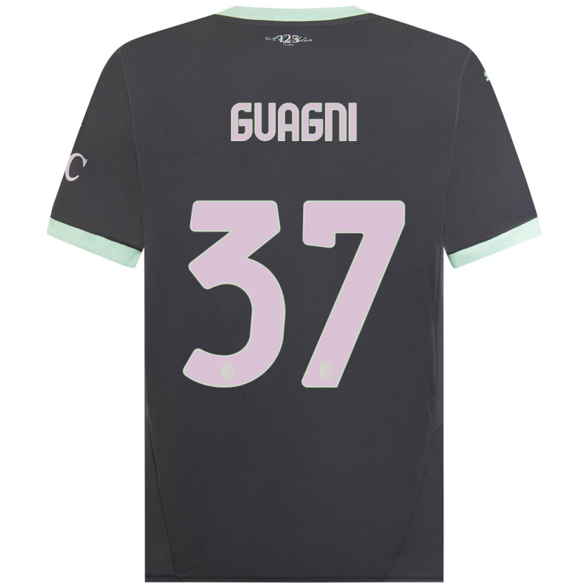 Criança Camisola Alia Guagni #37 Cinzento Terceiro 2024/25 Camisa