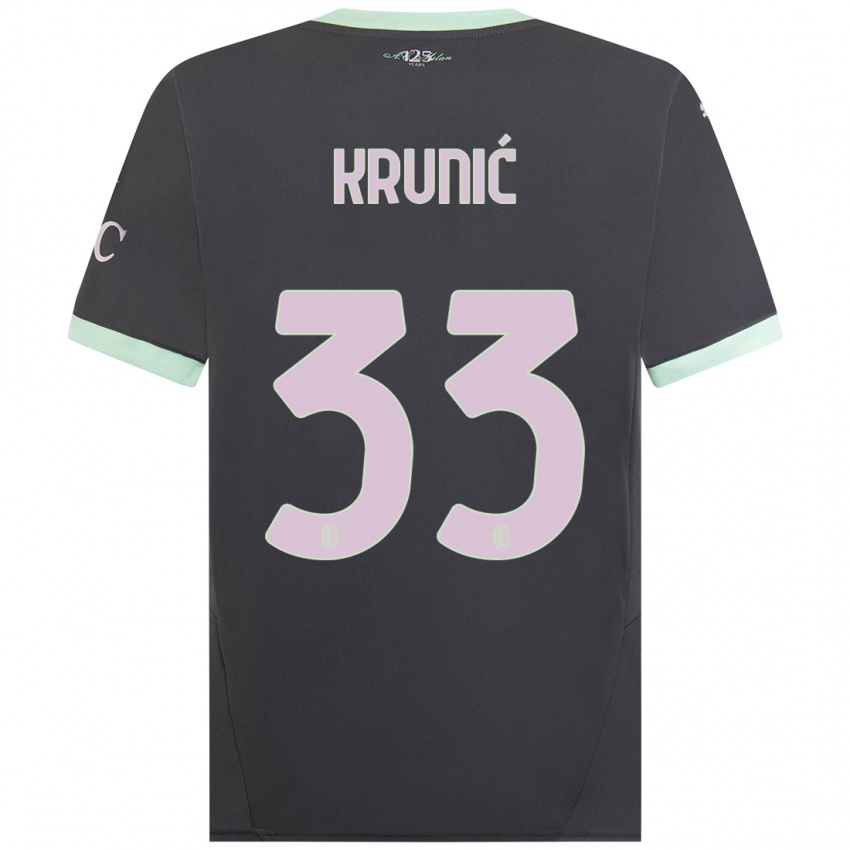 Criança Camisola Rade Krunic #33 Cinzento Terceiro 2024/25 Camisa