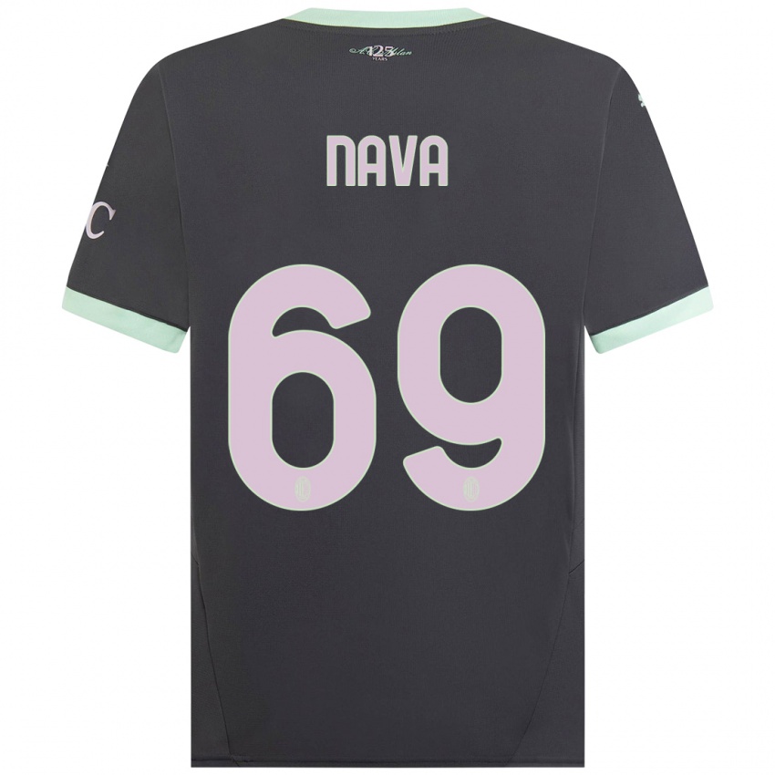 Criança Camisola Lapo Nava #69 Cinzento Terceiro 2024/25 Camisa