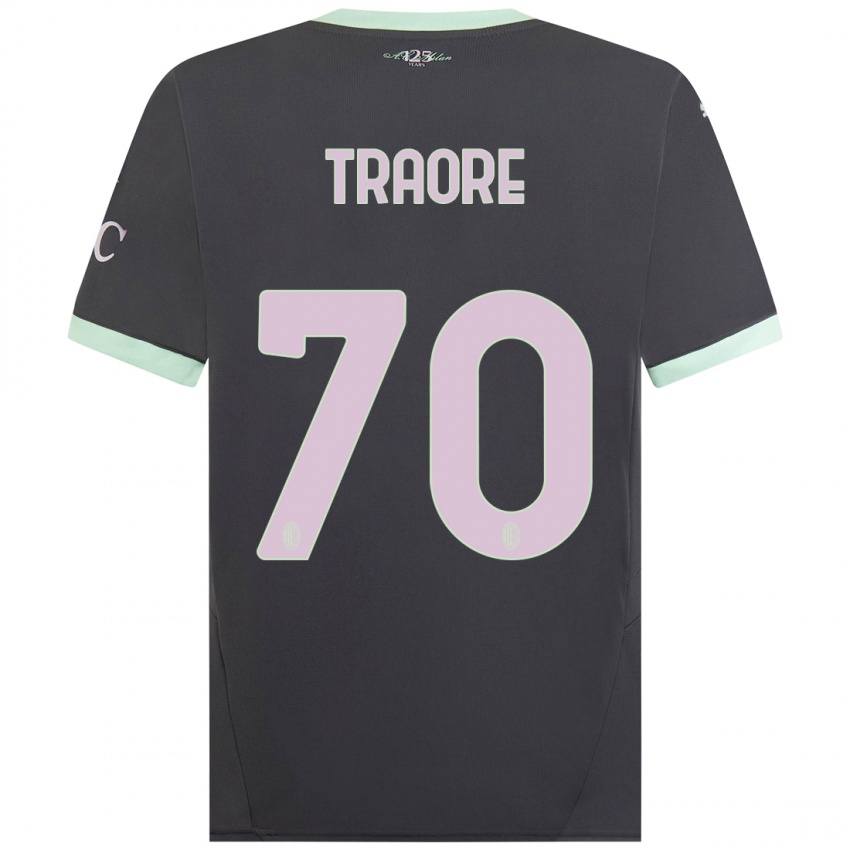 Criança Camisola Chaka Traore #70 Cinzento Terceiro 2024/25 Camisa