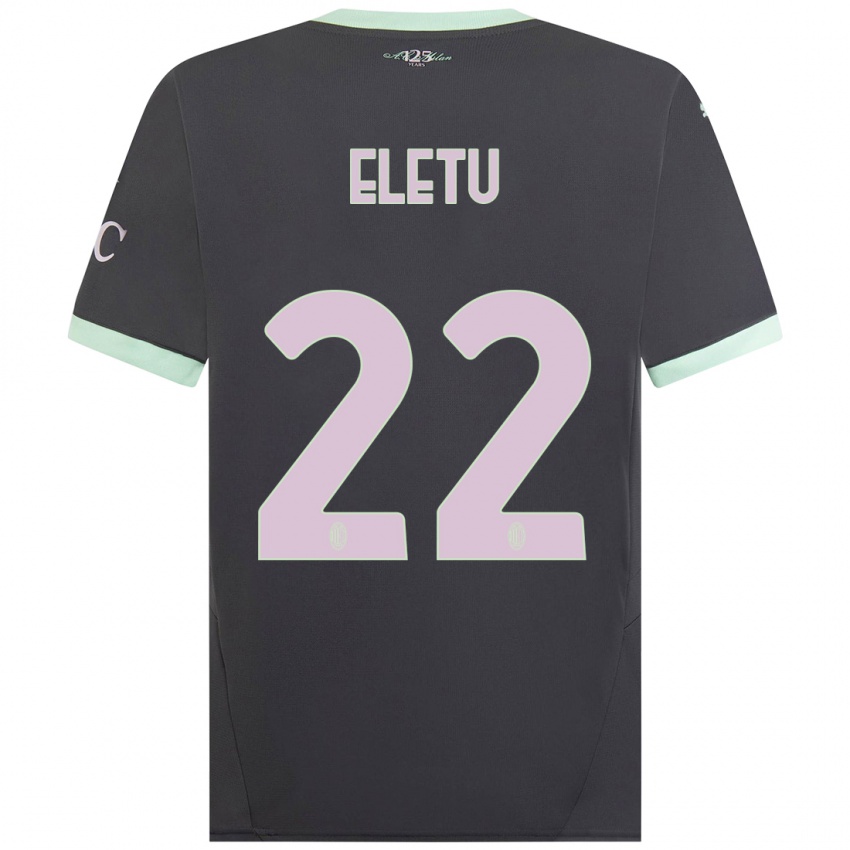 Criança Camisola Victor Eletu #22 Cinzento Terceiro 2024/25 Camisa