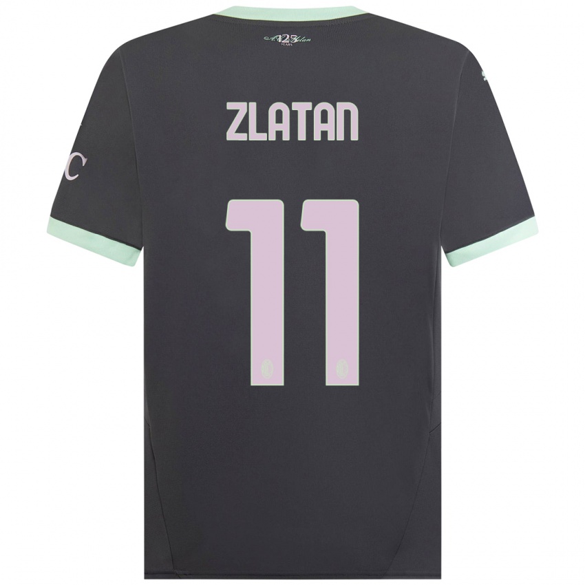 Criança Camisola Zlatan Ibrahimovic #11 Cinzento Terceiro 2024/25 Camisa