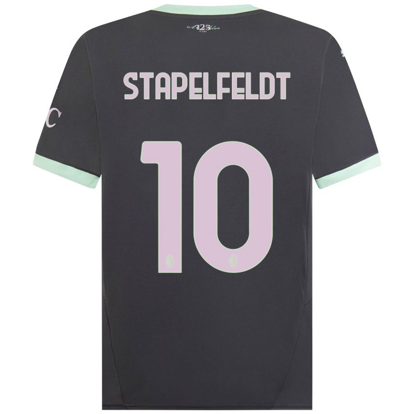 Criança Camisola Nina Stapelfeldt #10 Cinzento Terceiro 2024/25 Camisa