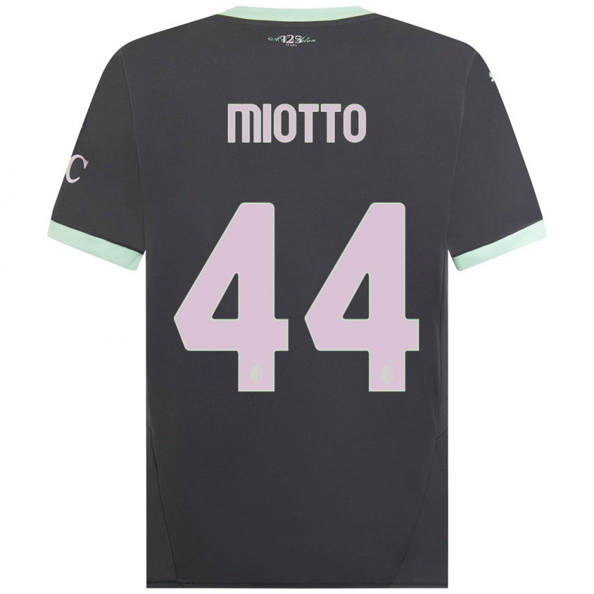 Criança Camisola Giorgia Miotto #44 Cinzento Terceiro 2024/25 Camisa