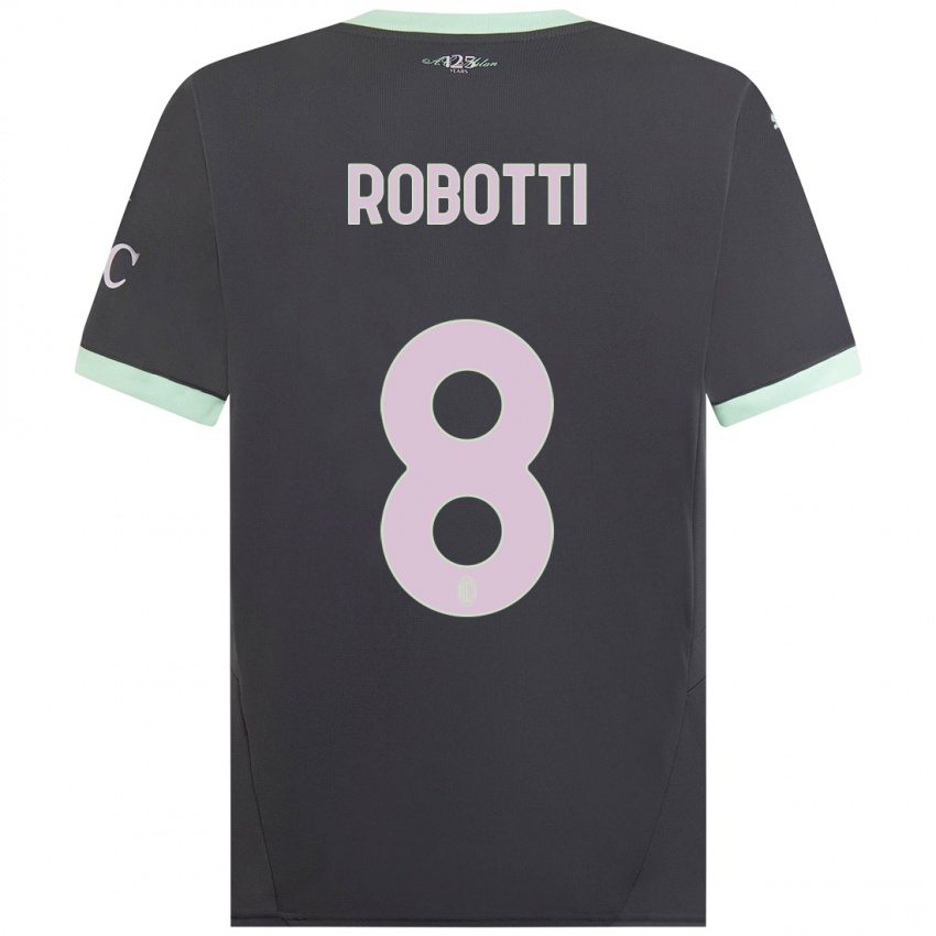 Criança Camisola Giovanni Robotti #8 Cinzento Terceiro 2024/25 Camisa