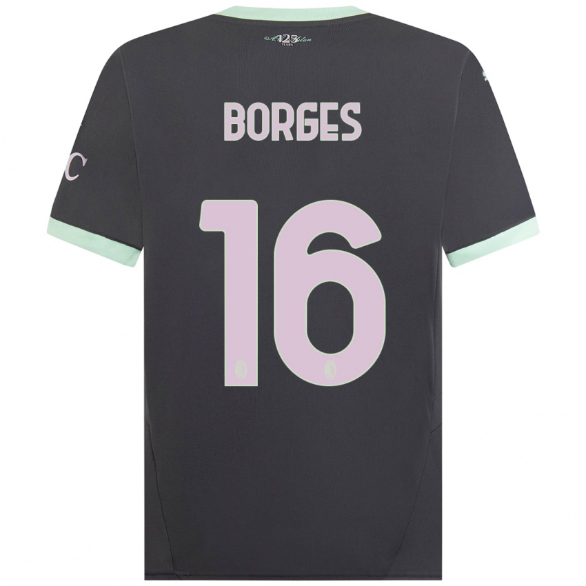 Criança Camisola Lenny Borges #16 Cinzento Terceiro 2024/25 Camisa