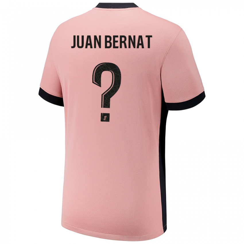 Criança Camisola Juan Bernat #0 Rosa Ferrugem Terceiro 2024/25 Camisa