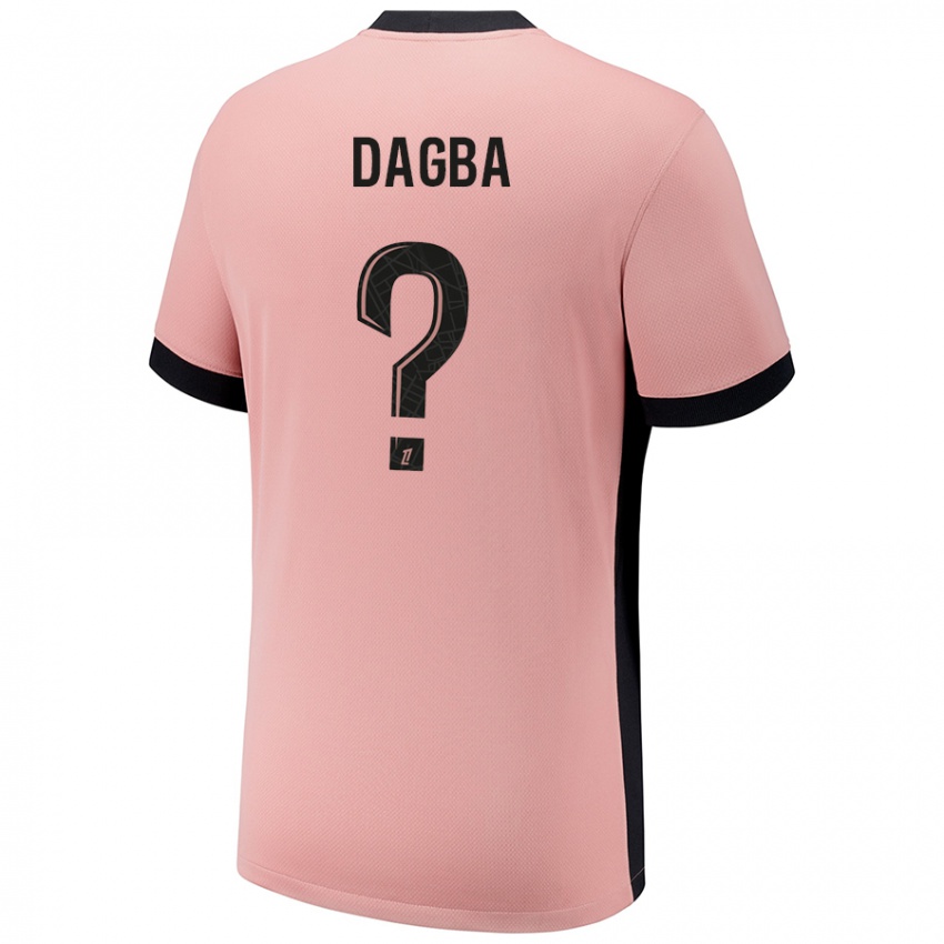 Criança Camisola Colin Dagba #0 Rosa Ferrugem Terceiro 2024/25 Camisa