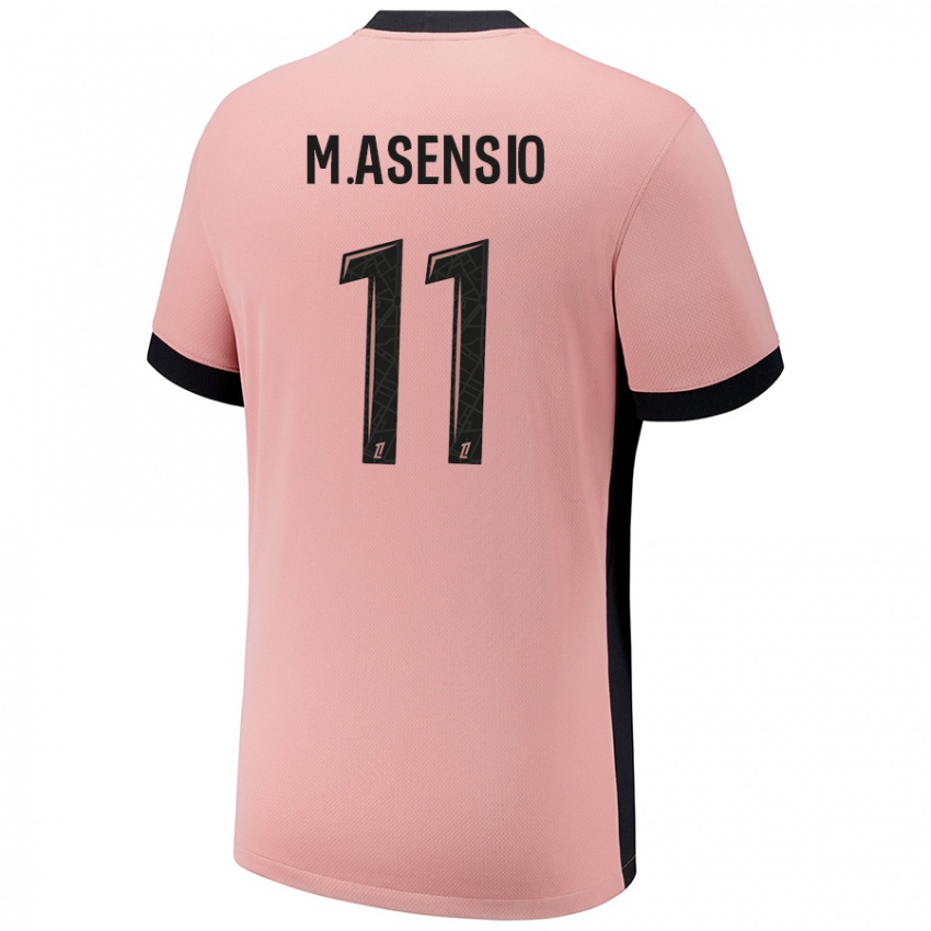 Criança Camisola Marco Asensio #11 Rosa Ferrugem Terceiro 2024/25 Camisa