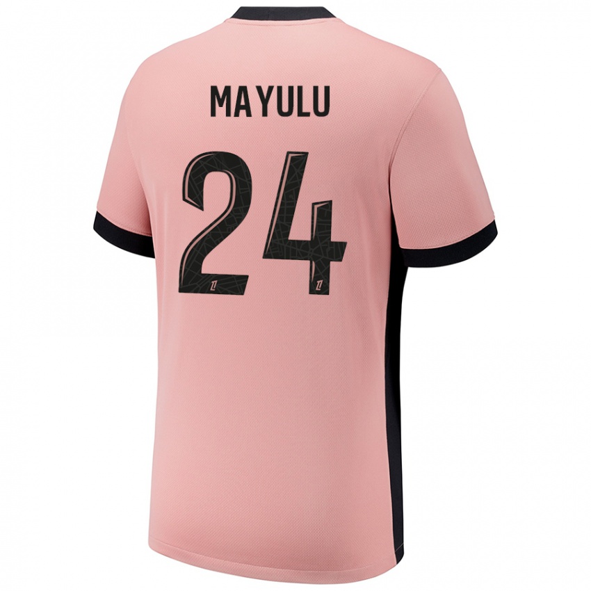 Criança Camisola Senny Mayulu #24 Rosa Ferrugem Terceiro 2024/25 Camisa