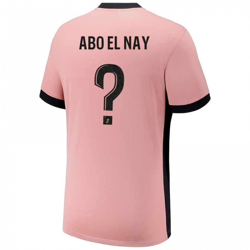 Criança Camisola Rayan Abo El Nay #0 Rosa Ferrugem Terceiro 2024/25 Camisa