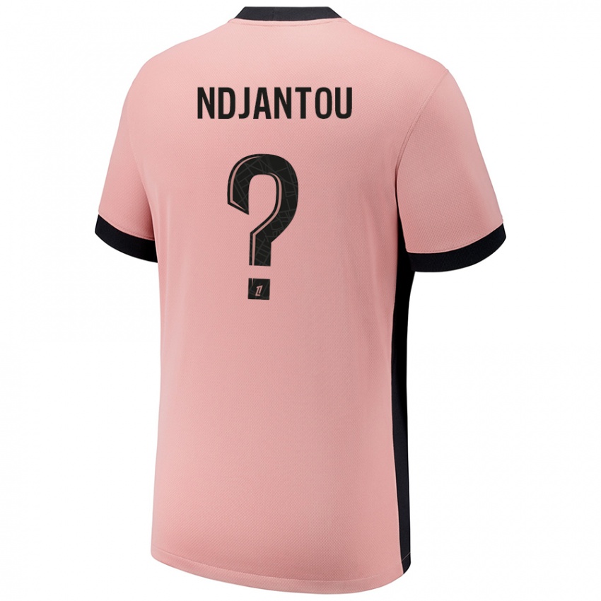 Criança Camisola Quentin Ndjantou #0 Rosa Ferrugem Terceiro 2024/25 Camisa