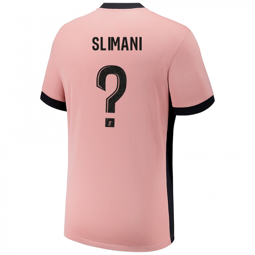 Criança Camisola Yacine Slimani #0 Rosa Ferrugem Terceiro 2024/25 Camisa