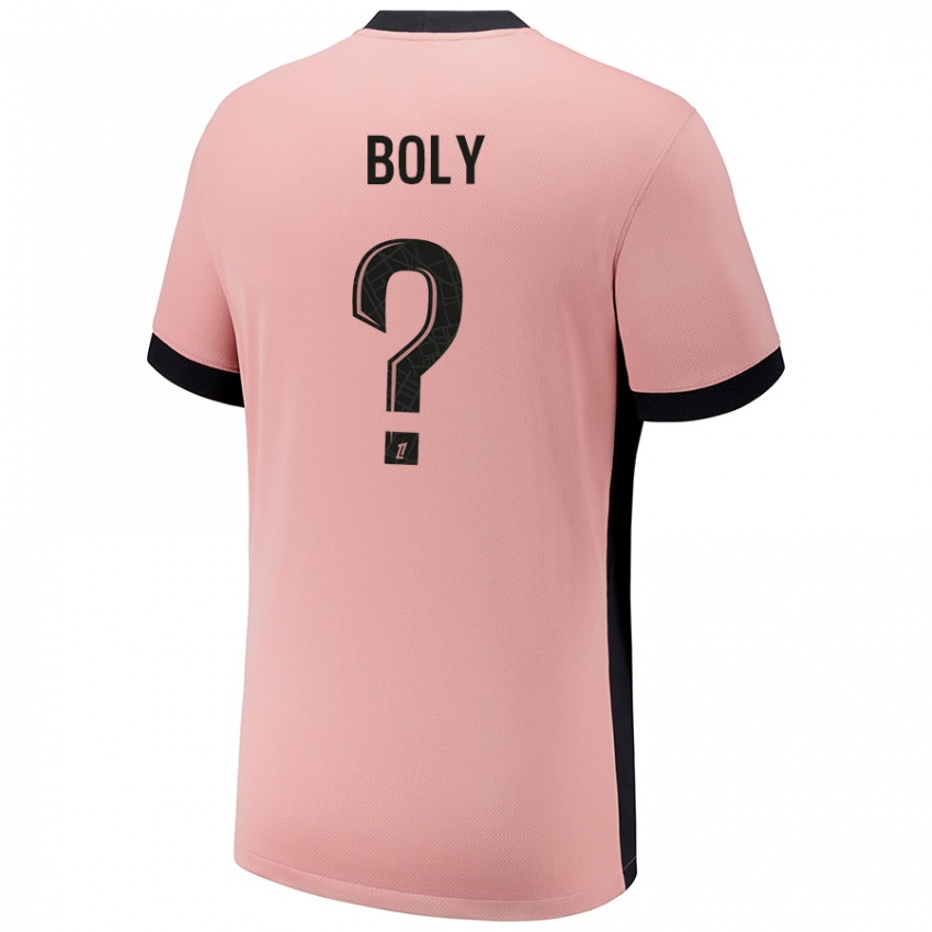 Criança Camisola David Boly #0 Rosa Ferrugem Terceiro 2024/25 Camisa