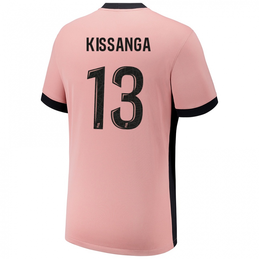 Criança Camisola Hugo Kissanga #13 Rosa Ferrugem Terceiro 2024/25 Camisa