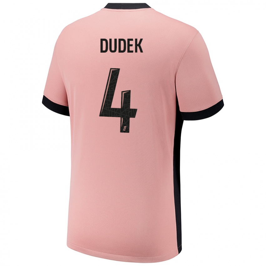 Criança Camisola Paulina Dudek #4 Rosa Ferrugem Terceiro 2024/25 Camisa