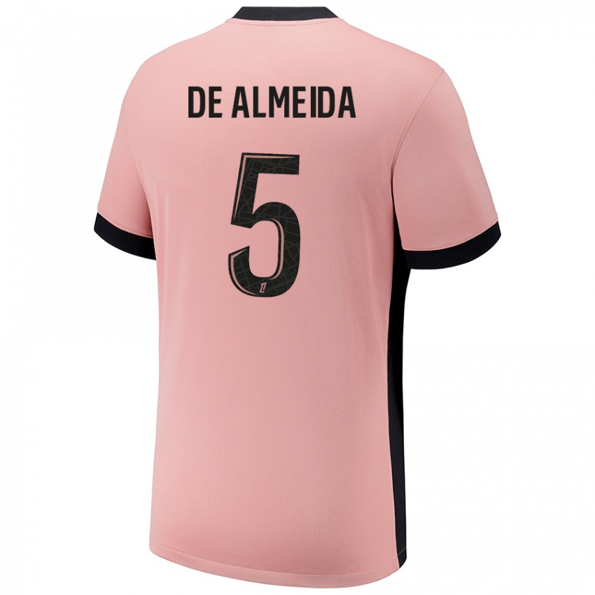 Criança Camisola Elisa De Almeida #5 Rosa Ferrugem Terceiro 2024/25 Camisa