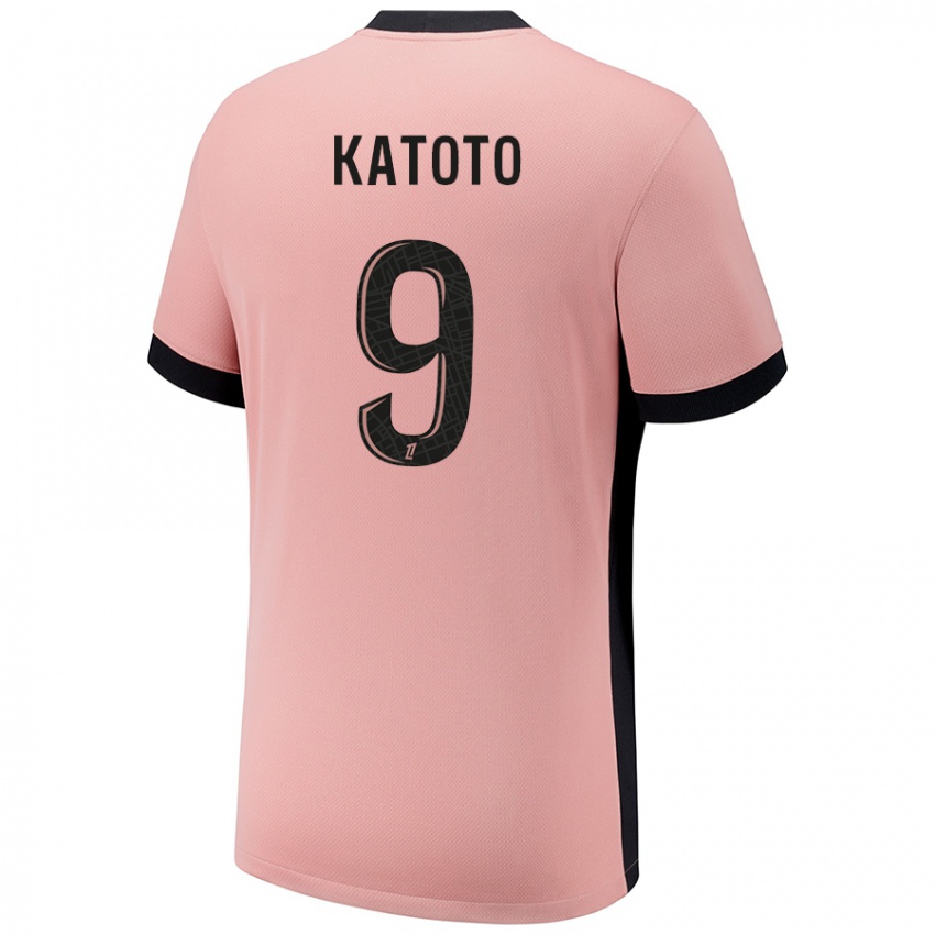 Criança Camisola Marie-Antoinette Katoto #9 Rosa Ferrugem Terceiro 2024/25 Camisa