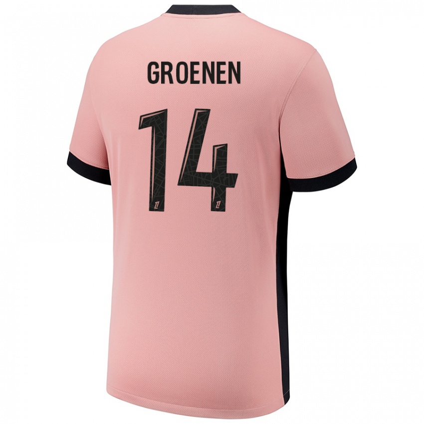 Criança Camisola Jackie Groenen #14 Rosa Ferrugem Terceiro 2024/25 Camisa