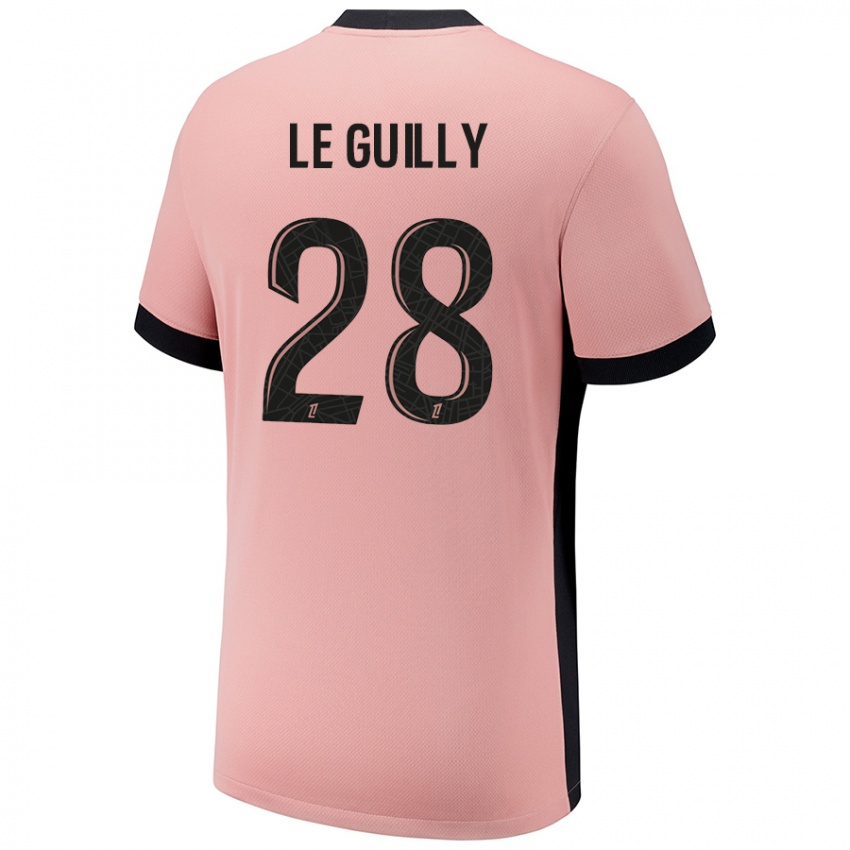 Criança Camisola Jade Le Guilly #28 Rosa Ferrugem Terceiro 2024/25 Camisa