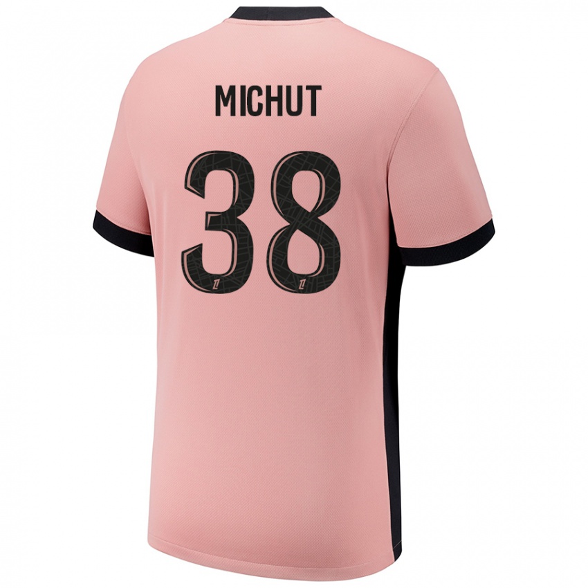 Criança Camisola Edouard Michut #38 Rosa Ferrugem Terceiro 2024/25 Camisa