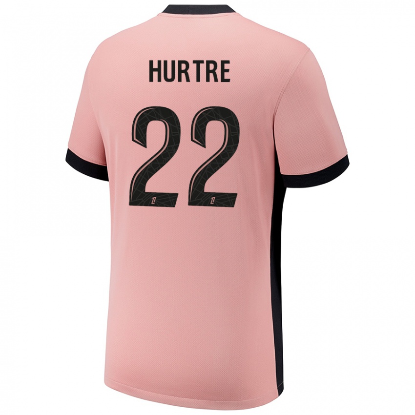 Criança Camisola Oceane Hurtre #22 Rosa Ferrugem Terceiro 2024/25 Camisa