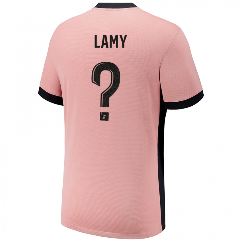 Criança Camisola Hugo Lamy #0 Rosa Ferrugem Terceiro 2024/25 Camisa