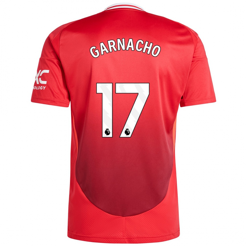 Homem Camisola Alejandro Garnacho #17 Vermelho Brilhante Principal 2024/25 Camisa