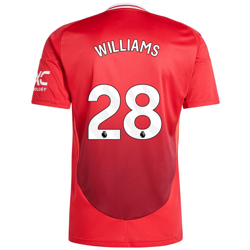 Homem Camisola Rachel Williams #28 Vermelho Brilhante Principal 2024/25 Camisa