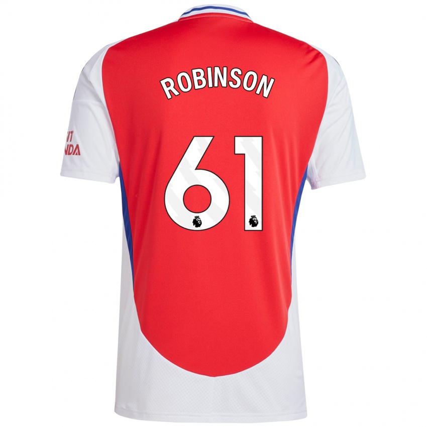 Homem Camisola Josh Robinson #61 Vermelho Branco Principal 2024/25 Camisa