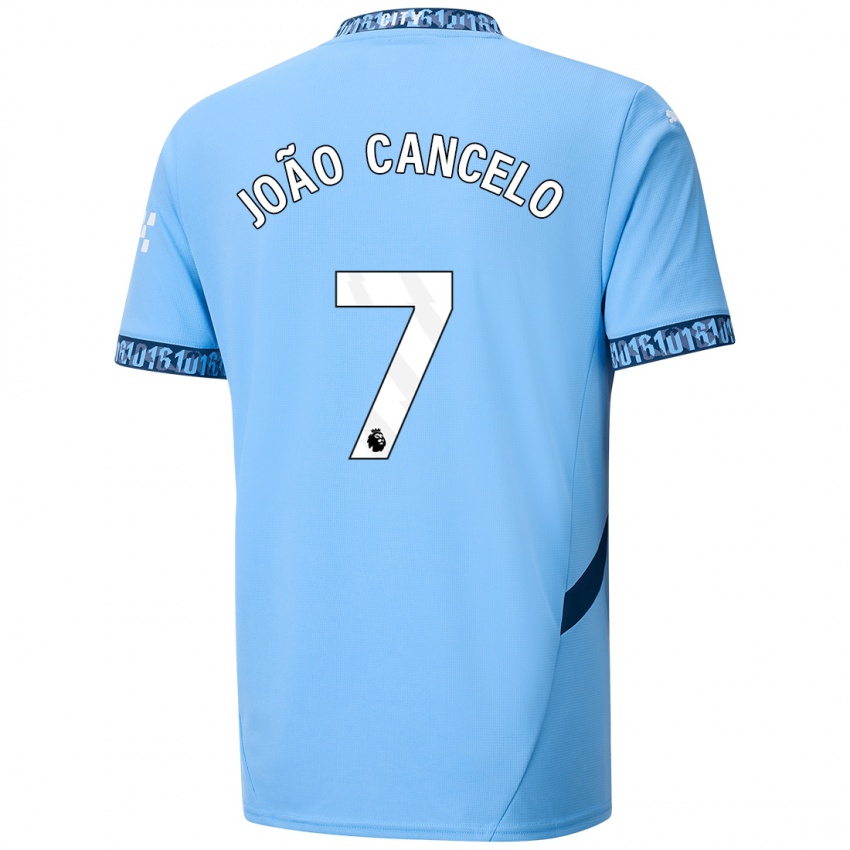 Homem Camisola Joao Cancelo #7 Azul Marinho Principal 2024/25 Camisa