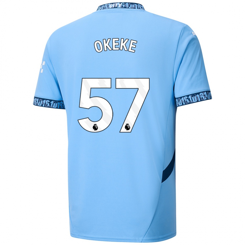 Homem Camisola Michael Okeke #57 Azul Marinho Principal 2024/25 Camisa