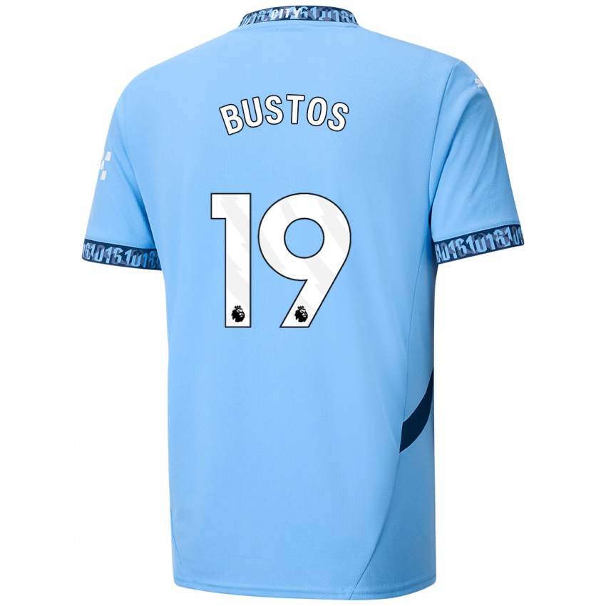 Homem Camisola Nahuel Bustos #19 Azul Marinho Principal 2024/25 Camisa