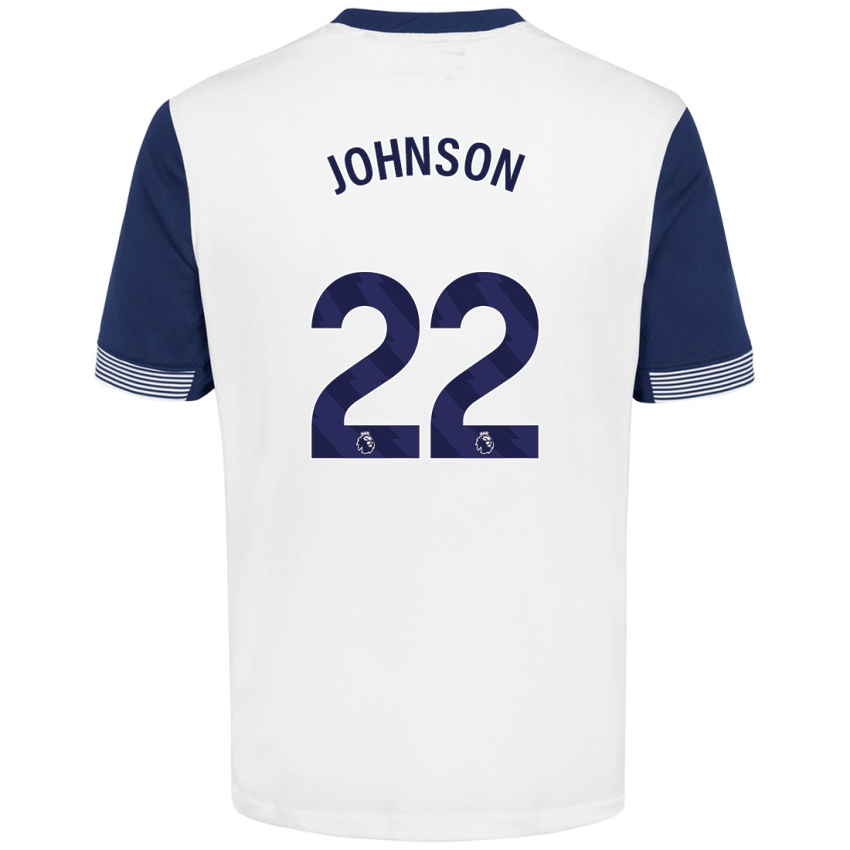 Homem Camisola Brennan Johnson #22 Azul Branco Principal 2024/25 Camisa