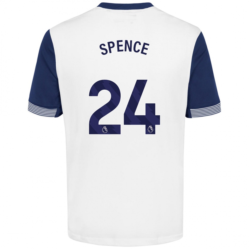 Homem Camisola Djed Spence #24 Azul Branco Principal 2024/25 Camisa