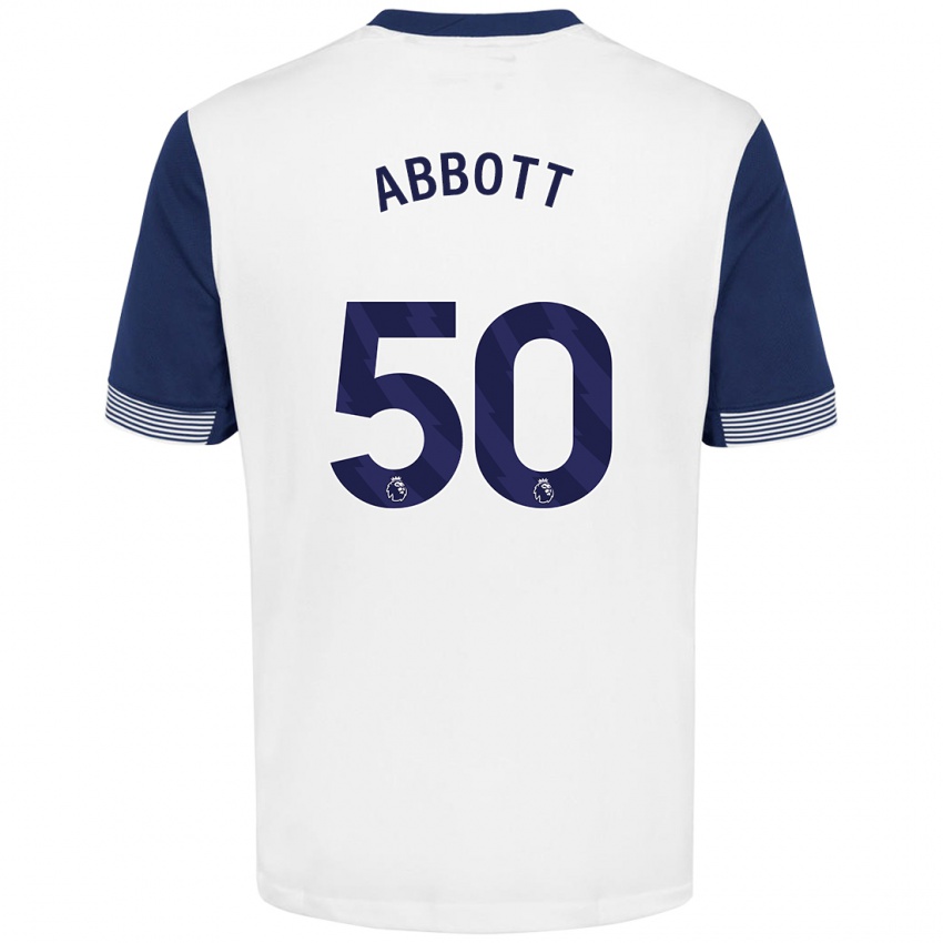 Homem Camisola George Abbott #50 Azul Branco Principal 2024/25 Camisa