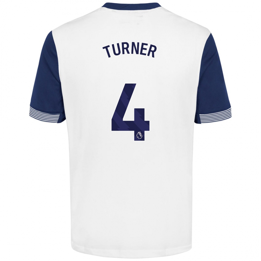 Homem Camisola Amy Turner #4 Azul Branco Principal 2024/25 Camisa