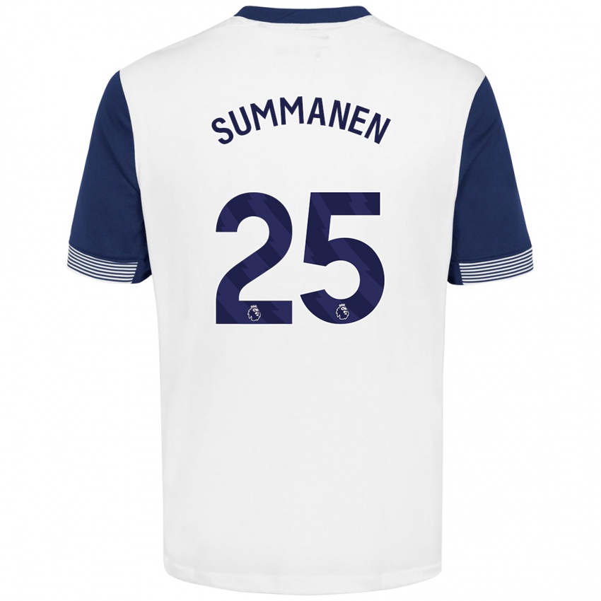 Homem Camisola Eveliina Summanen #25 Azul Branco Principal 2024/25 Camisa