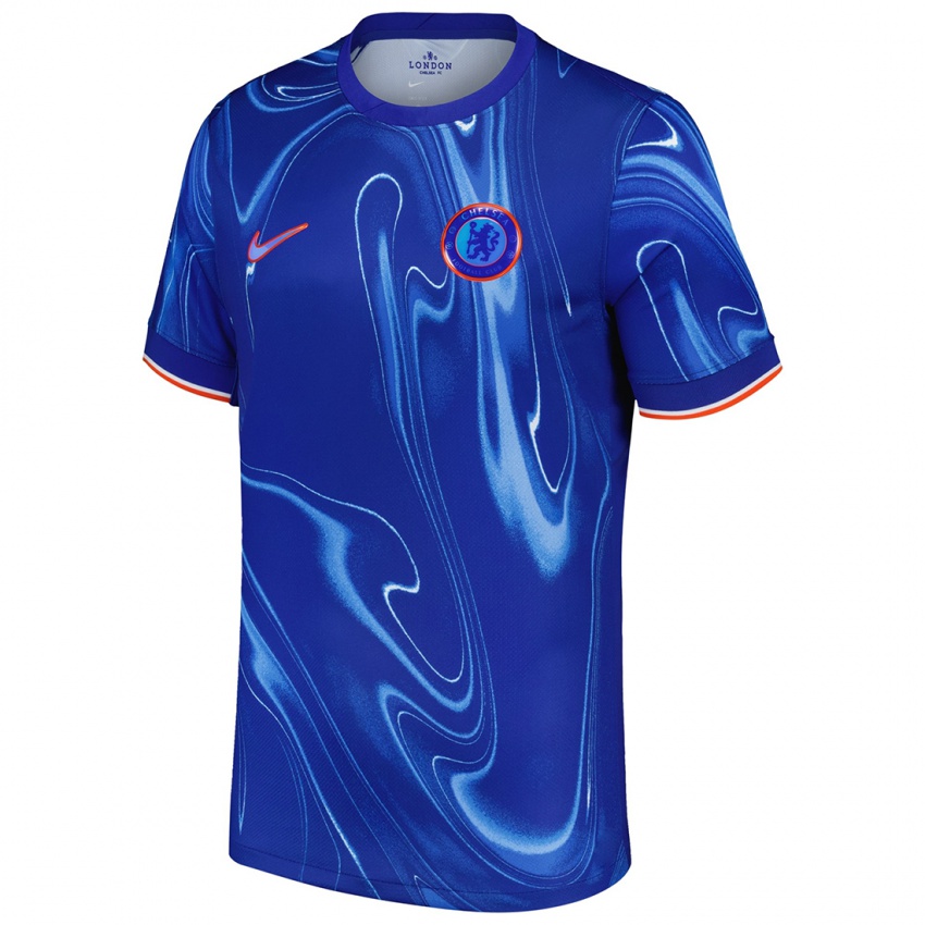 Homem Camisola Romelu Lukaku #0 Branco Azul Principal 2024/25 Camisa