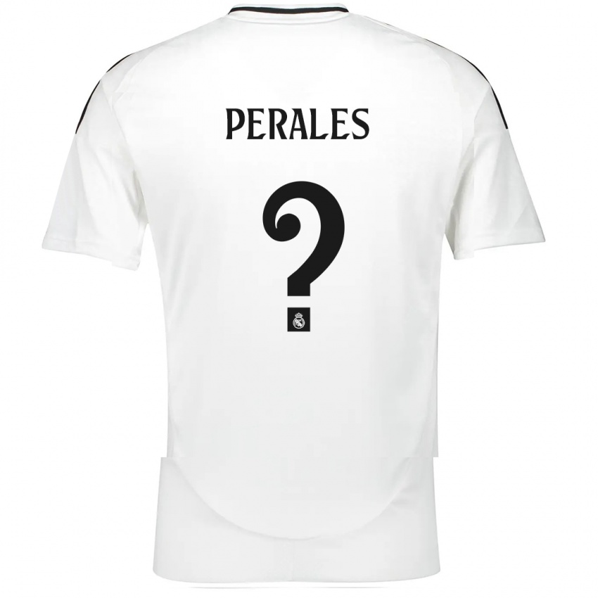 Homem Camisola Miguel Perales #0 Branco Principal 2024/25 Camisa