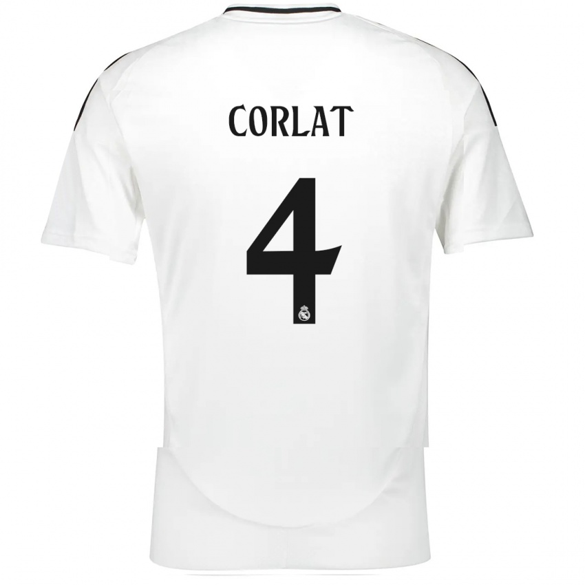 Homem Camisola Edu Corlat #4 Branco Principal 2024/25 Camisa