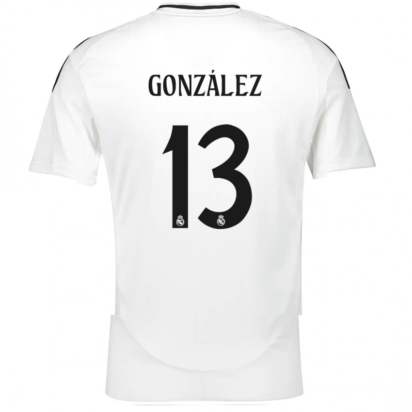 Homem Camisola Fran González #13 Branco Principal 2024/25 Camisa