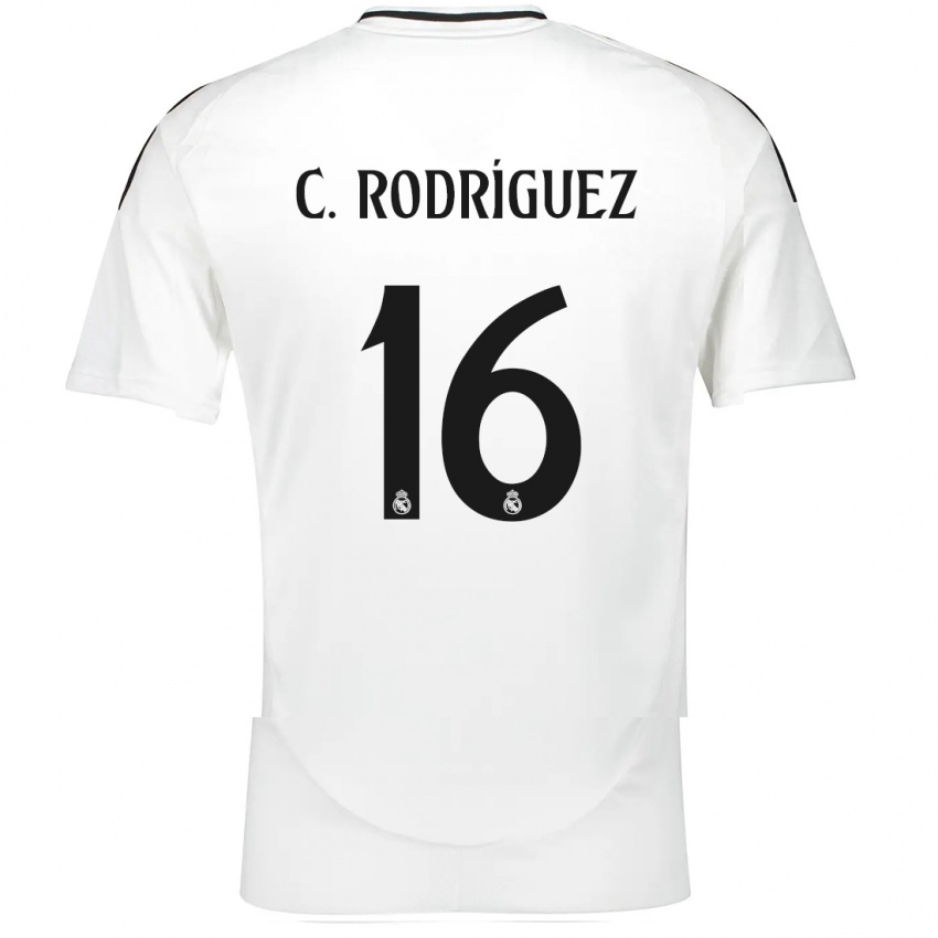 Homem Camisola Carlos Rodríguez #16 Branco Principal 2024/25 Camisa