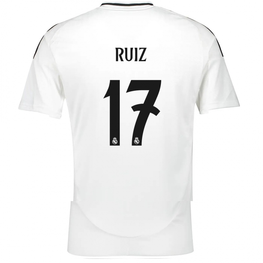 Homem Camisola David Ruiz #17 Branco Principal 2024/25 Camisa